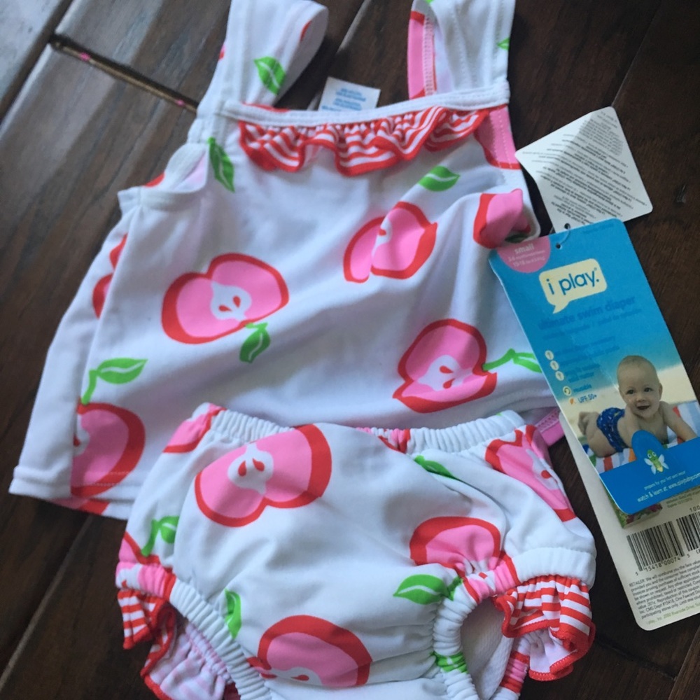 Baby bathing suit with built-in swim diaper